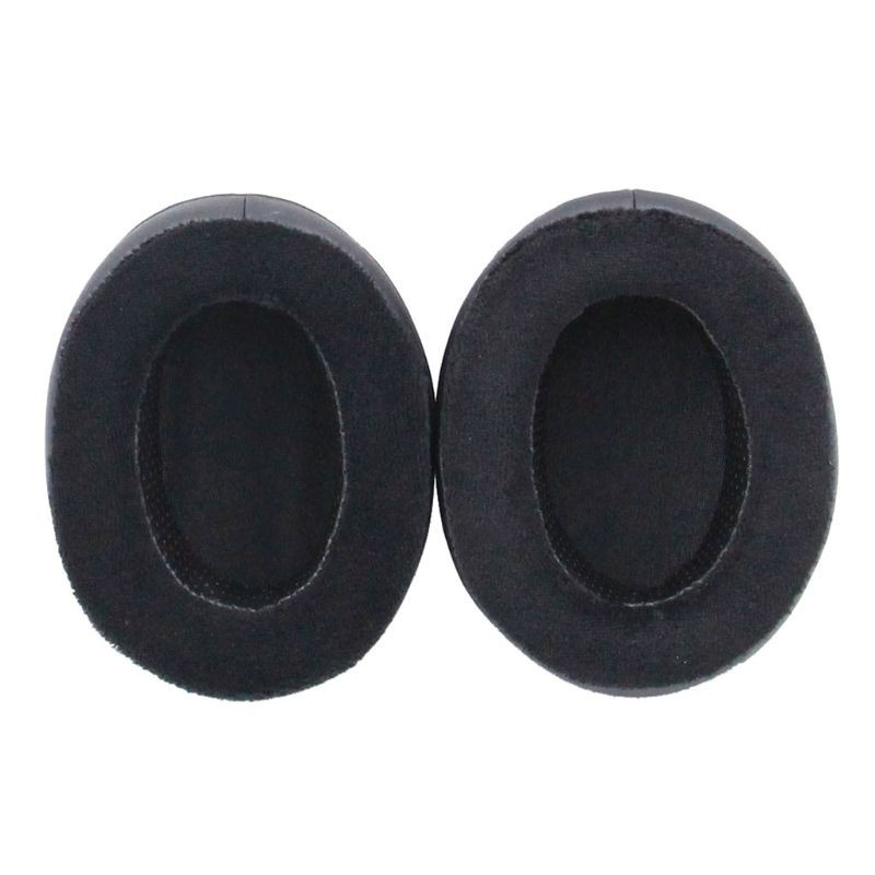 btsg Hybrid Memory Foam Earpad - Black PU/Velour - Suitable For Large Over Brainwavz HM5 The Ear Headphones