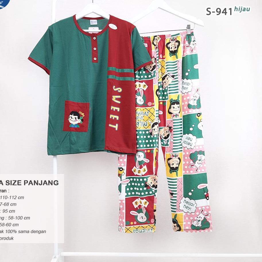 Masakini Baju Tidur Babydoll Forever Sweet MamaSize CP Set Piyama Wanita Dewasa Busui Friendly