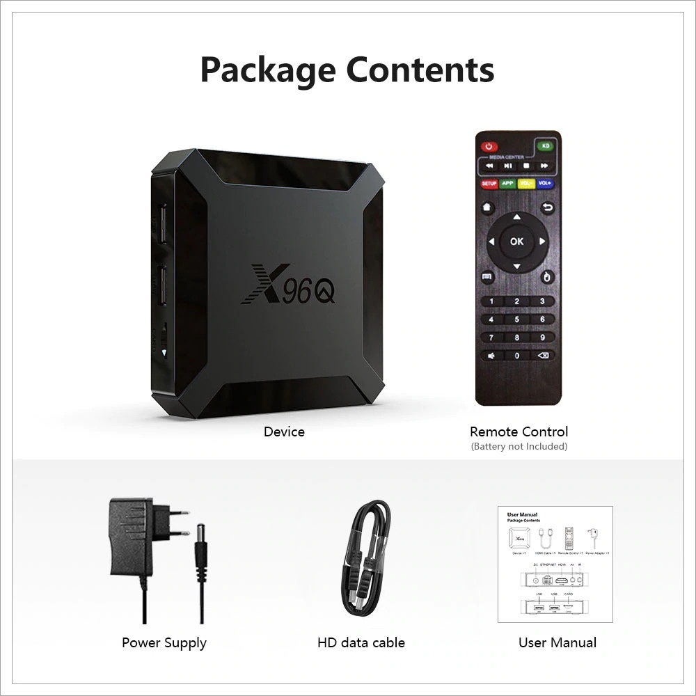 Smart TV Box 4K Android 10 2GB 16GB - X96Q - DQiDianZ