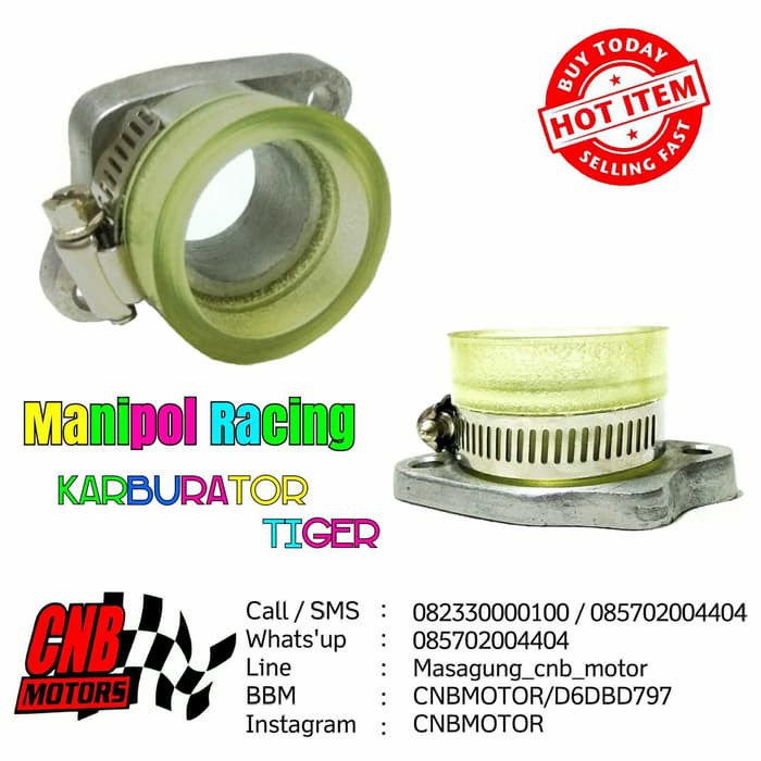Karet Manipol Intek Manifol Karbu Tiger PNP CB GL Megapro Tiger