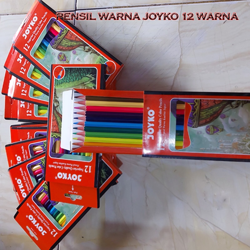 Pensil warna panjang 12 warna joyko cp-103 Pensil Warna