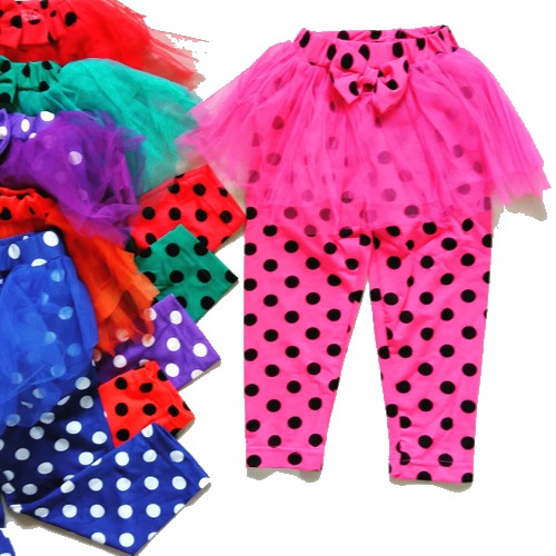 SALE Legging polkadot lapis rok tutu tile anak
