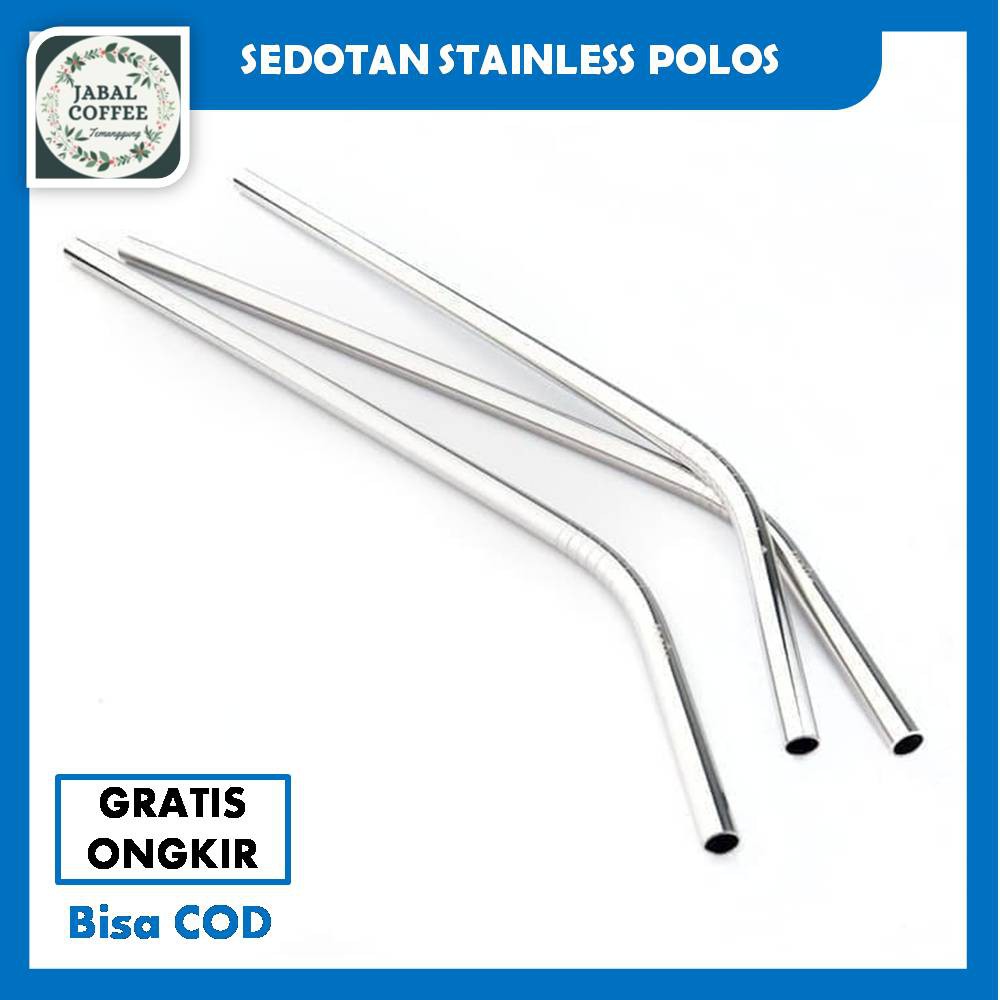 Sedotan Stainless Steel Bengkok / Sedotan Stainless Steel Straw / Sedotan Minuman J107