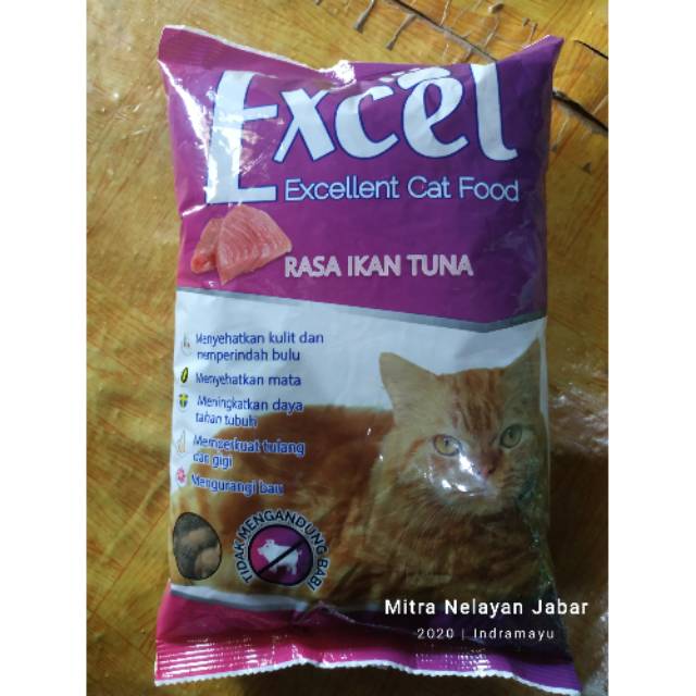 Makanan Kucing Excel Rasa Ikan Tuna Tidak Mengandung Babi Shopee