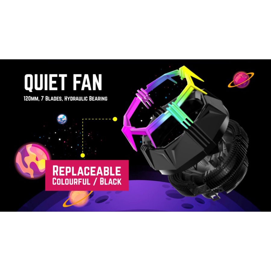 CUBE GAMING UFO - RGB Fan - Gaming Cooler for All Intel &amp; AMD Socket