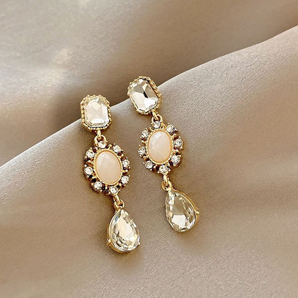 anting panjang long zircon crystal earrings (3d3) jan243