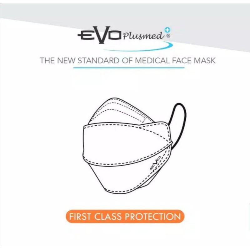 Masker evo plusmed 3 ply earloop surgical face mask