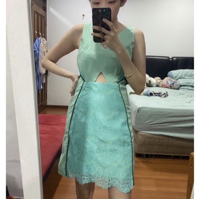 self portrait tiffany blue dress / blue mini dress / dress pesta premium / dress pesta high quality 