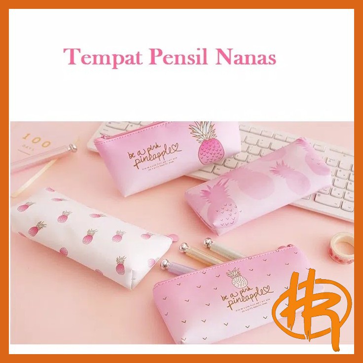 

tempat pensil nanas / tempat pensil / kotak pensil / tempat kosmetik / stationery / pensil