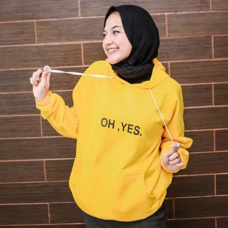 SWEATER HOODIE OH, YES SIZE M-XL UNISEX