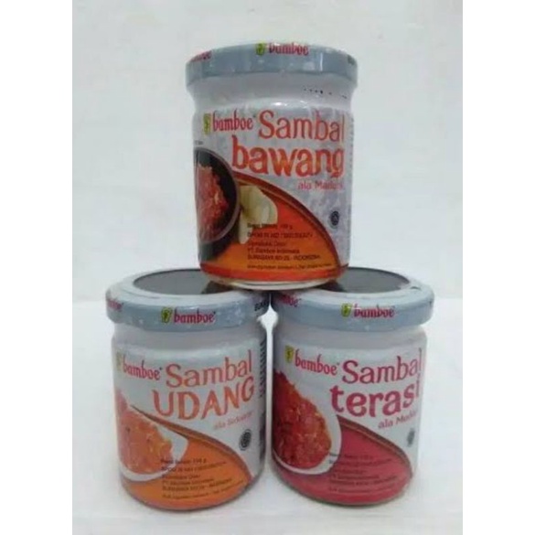 bamboe sambal botol sambal terasi/udang/