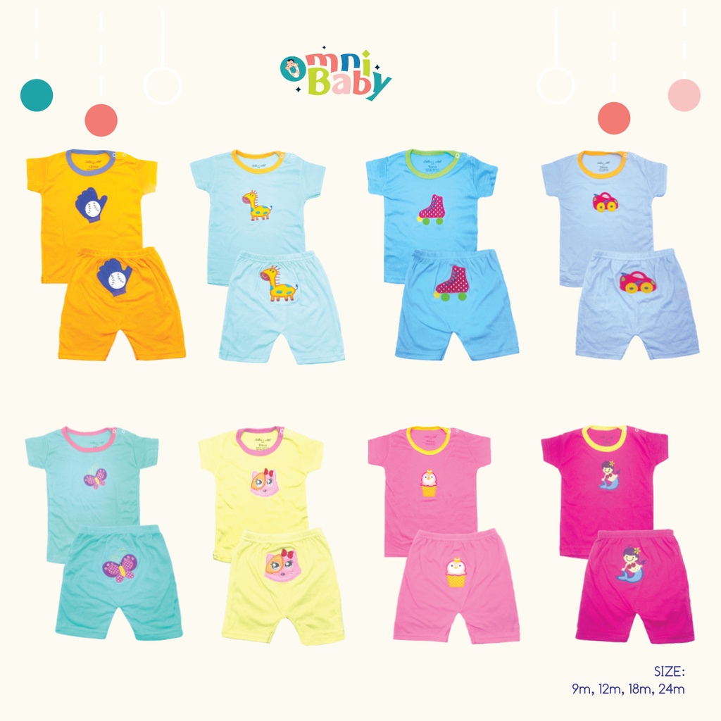 Setelan Baju Bayi / Pajamas bayi Baju Bayi + Celana Pendek SNI