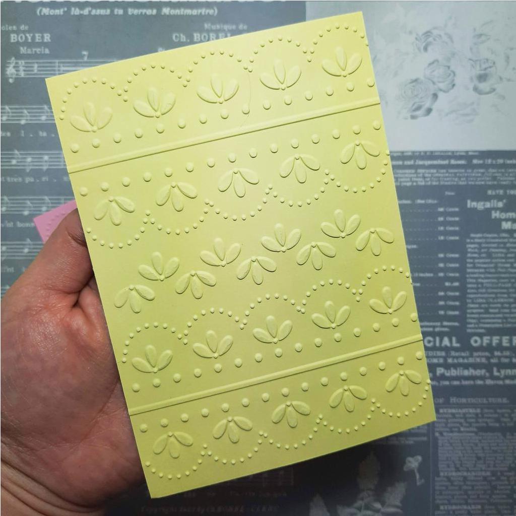 Emboss Paper - EYELET LACE - Embossing Folder Kertas Timbul