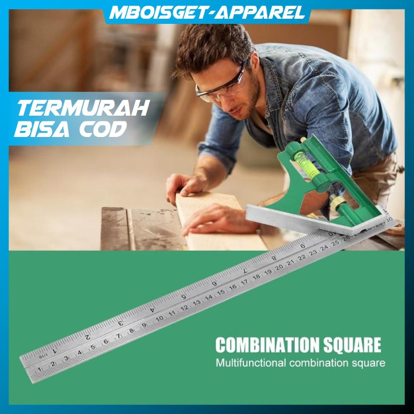 

MBOISGET - Taffware Mistar Penggaris Siku Tukang Multifungsi - ZEAST - Black