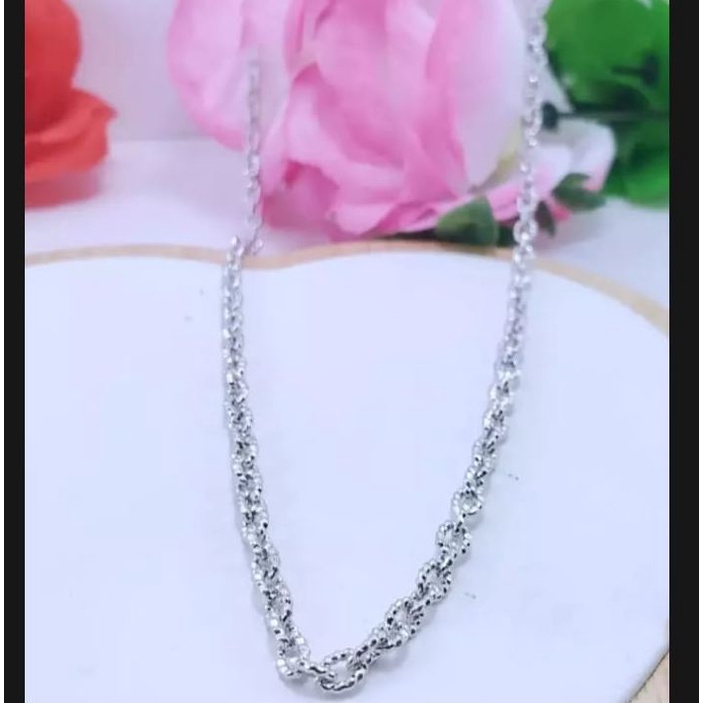 kalung titanium nuri kaca wanita / kalung wanita asli titanium