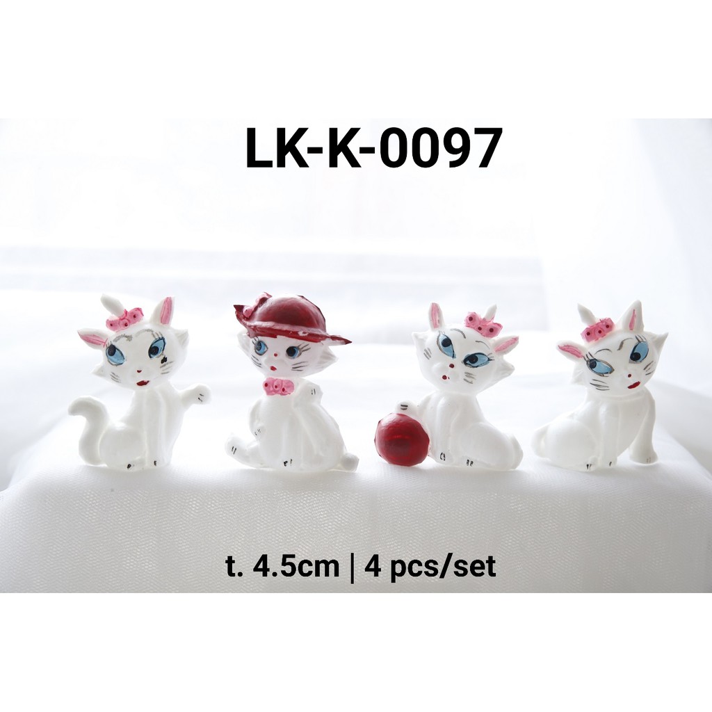 LK-K-0097 Topper cake hiasan kue tart lokal kucing kitty cat yamama baking
