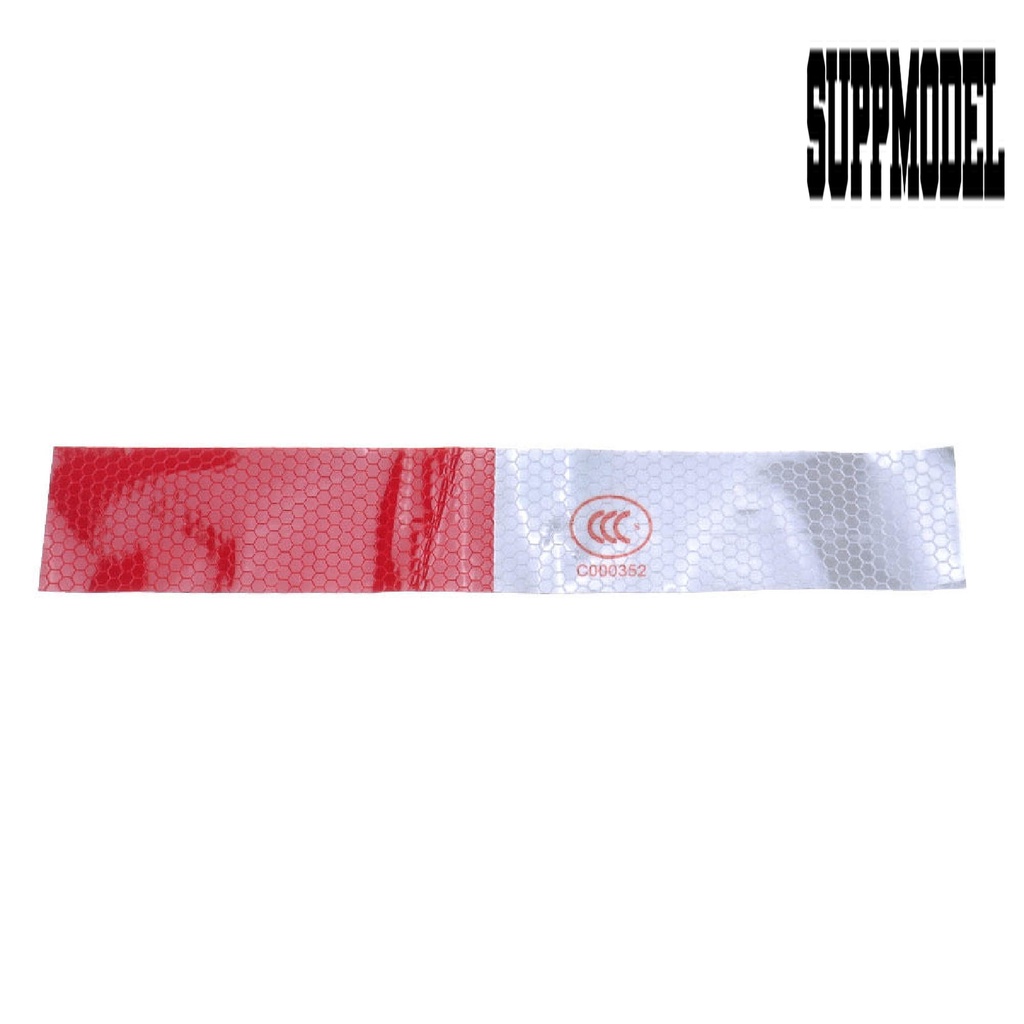 Stiker Strip Reflektif Tahan Panas Warna Merah / Putih Untuk Body Mobil