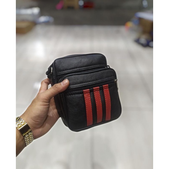 tas pria bahan kulit sapi asli dari sukaregang garut model terbaru tas selempang HP dan dompet pendek banyak ruang termurah