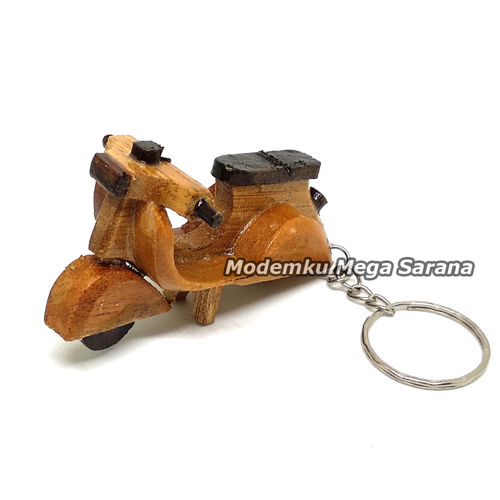 Gantungan Kunci Kayu Unik Jogja - Banyak Pilihan-Vespa