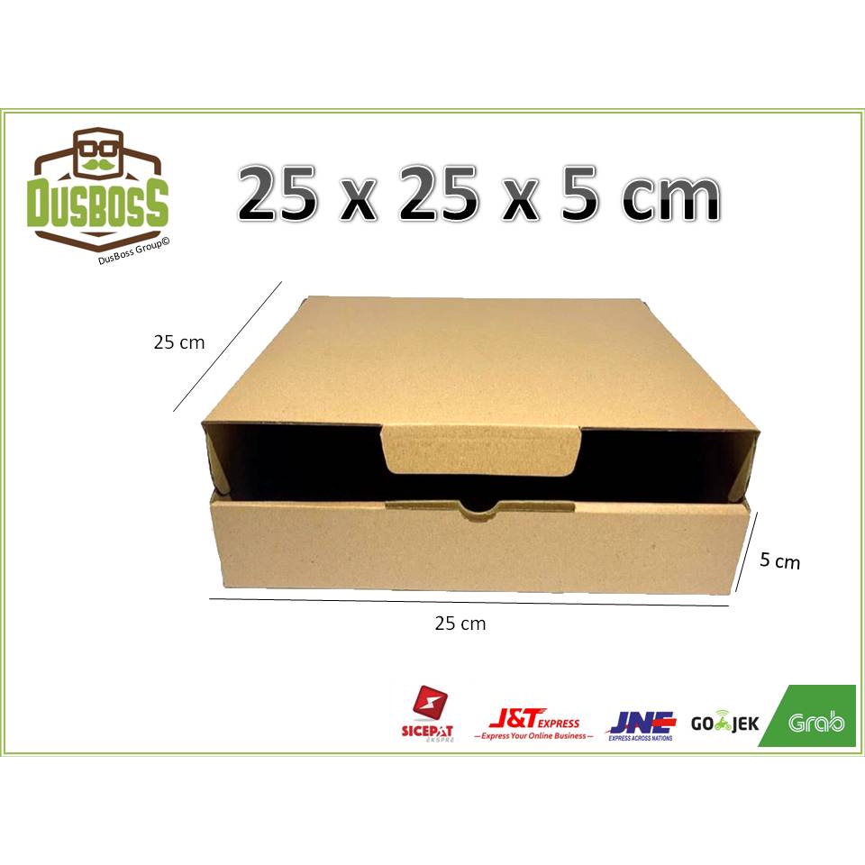 Kardus karton uk. 25 x 25 x 5 cm --Die Cut dan easy usage---4