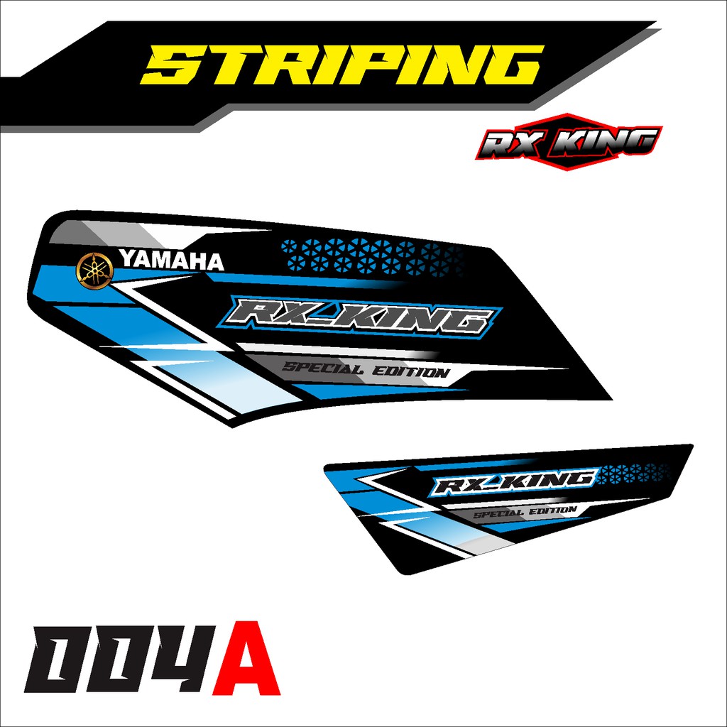 Striping Rx King Stiker Rx King Variasi Custom Design Garis Silver Putih Kombinasi-004