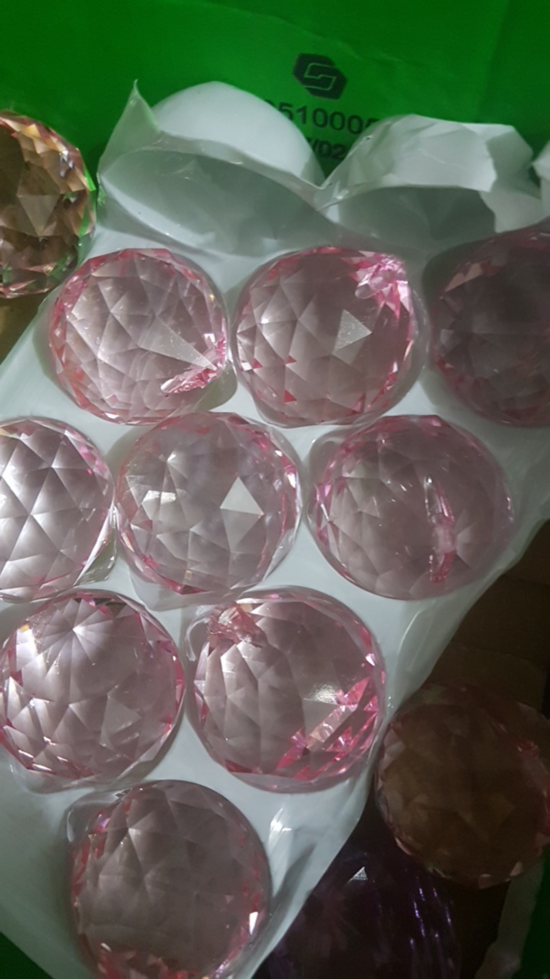 Aksesoris Kristal Lampu Hias Lilin Chandelier Baso Bakso Bola 40 Mm Bening Ungu Pink Hitam Kuning