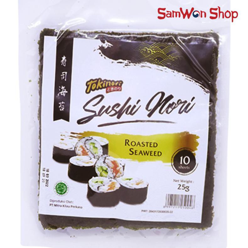 

Pasti Ready Tokinori Sushi Nori Roasted Seaweed 10 Sheet 23 Gr - Snack Rumput Laut