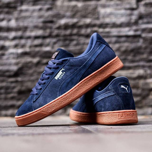 SEPATU SNEAKERS CASUAL | PUMA SUEDE NAVY GUMSOL | ORIGINAL |  MURAH