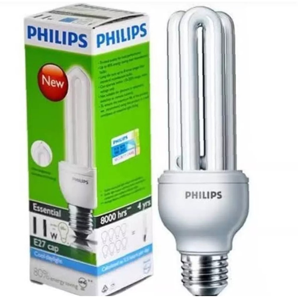 CUCI GUDANG MURAH BOHLAM LAMPU PHILIPS ESSENTIAL 11 WATT/ PUTIH E27