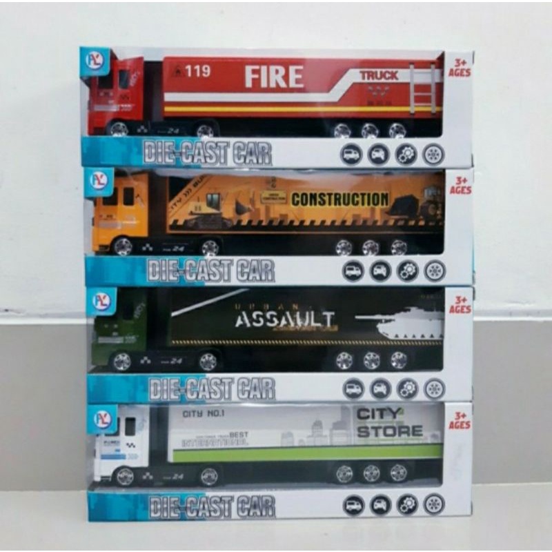 DIECAST MOBIL TRUK KONTAINER/DIECAST TRUCK PETI KEMAS