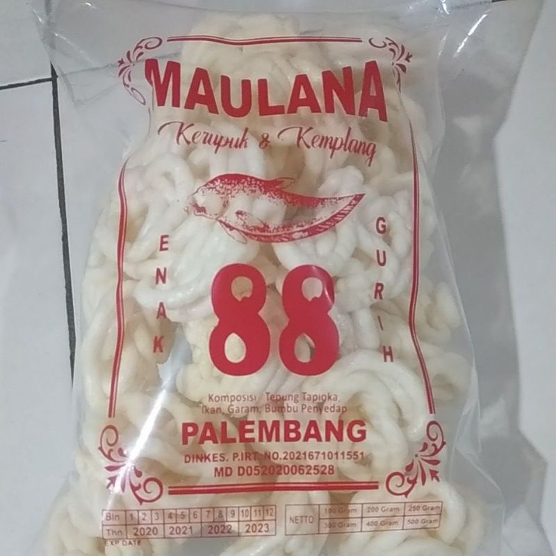 

kerupuk sanggul ikan tengiri ori/alsi khas kota palembang