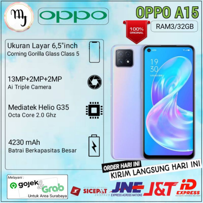 OPPO A15 Ram3/32GB Garansi Resmi 100% Service Center OPPO Seluruh Indonesia