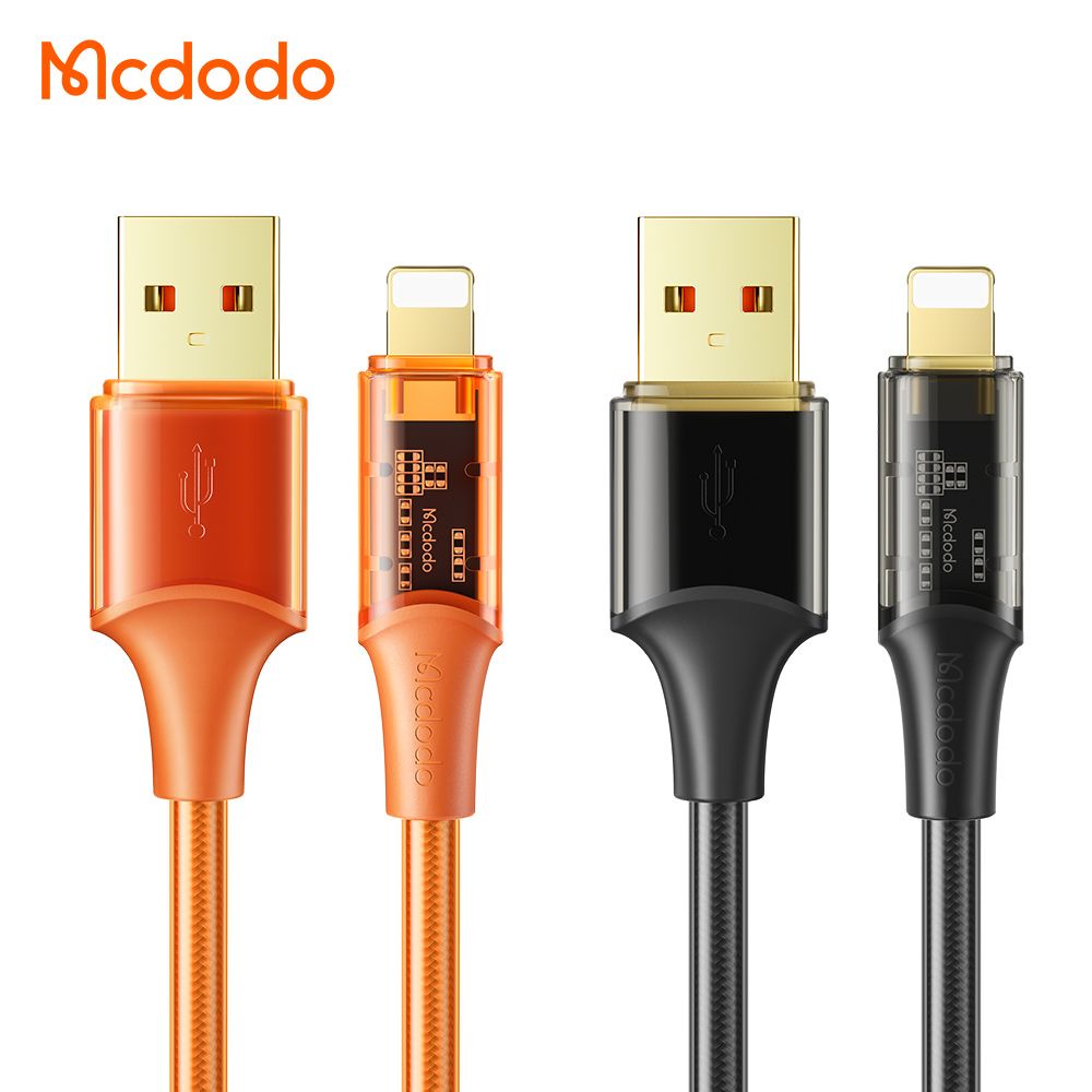 MCDODO CA-208 Kabel Data Transparent 3A USB Lightning Iphone Cable Fast Charger 1.2M