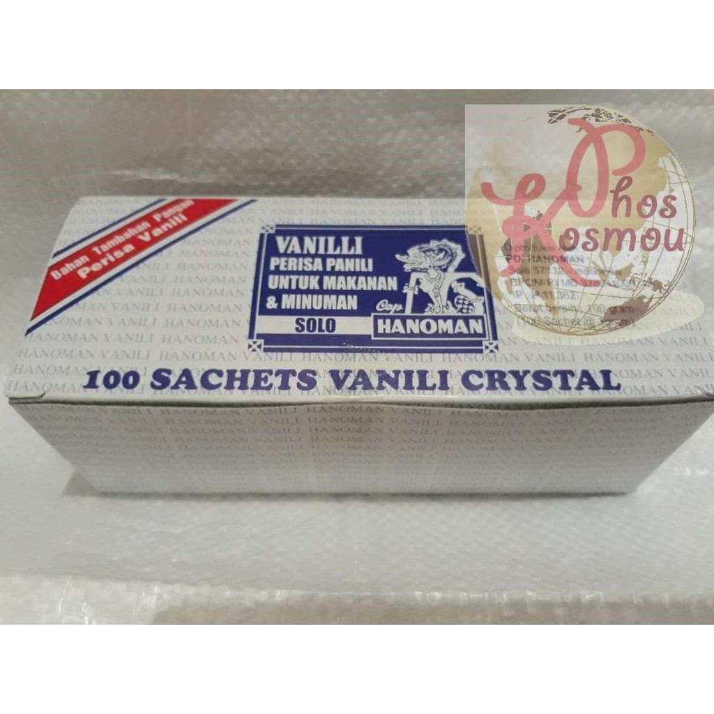 

Vanili Hanoman kemasan dos isi 100 sachet @ 1gr