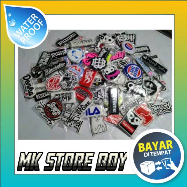  BEBAS PILIH MOTIF 100pcs Stiker  Distro  Stiker  Brand 