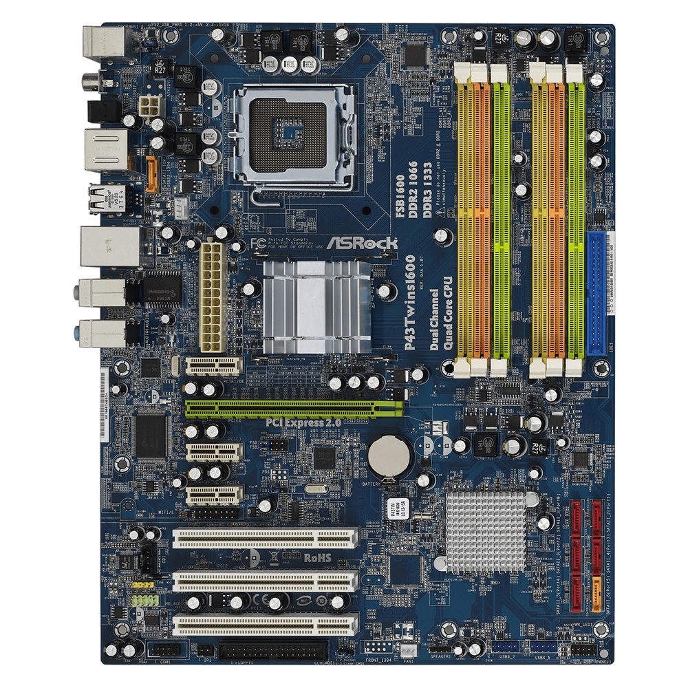 PREORDER 775 Motherboard Motherboard DDR3 For ASRock P43Twins1600 Intel P43 16GB RAM Support Core 2 