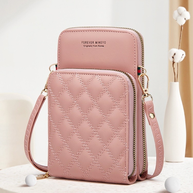 DOMPET HP SELEMPANG WANITA KULIT CIDICA IMPORT PESTA SLING BAG CEWEK KARTU SIMPLE MURAH KOREA SLOT UANG HANDPHONE FASHION REMAJA PREMIUM KEKINIAN BRANDED BATAM