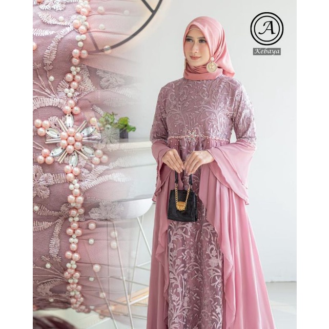 GAMIS ASHANTY // BAHAN TILLE BORDIR PREMIUM MIX BABYDOLL // By Assyifa Kebaya