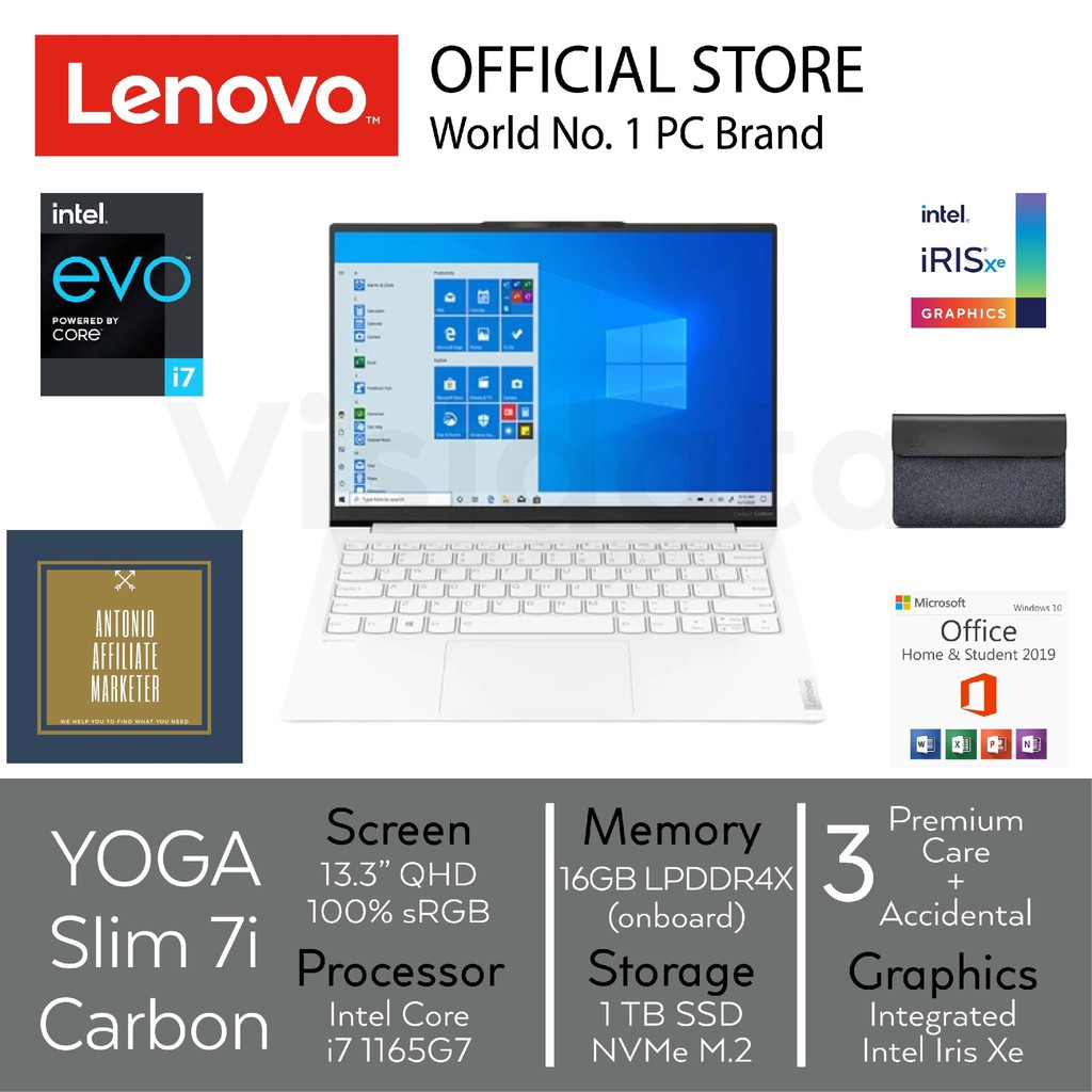 Lenovo Yoga Slim 7 Carboon Intel Evo Core i7-1165G7 16GB RAM 1TB SSD