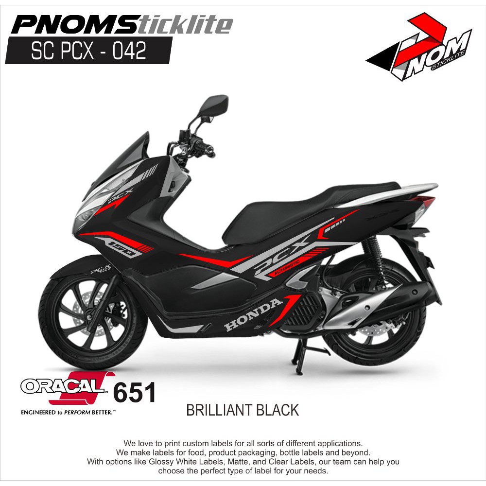 Cutting Sticker Honda Pcx 2018 Putih Hs02 Bahan Glossy Matt Shopee