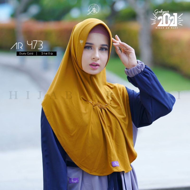 TERBARU AR 473 HIJAB INSTAN BY HIJAB AR RAFI ORIGINAL || INAYAHHIJAB-Dustygold