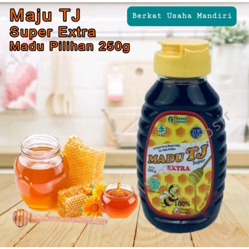 Madu Tj Extra SUPER plus Royal Jelly Kemasan botol anti tumpah (Tj lock)