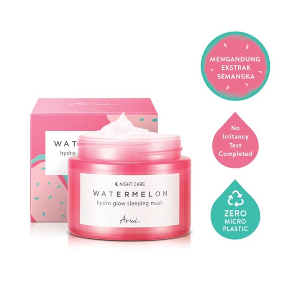 (BPOM) ARIUL Watermelon Hydro Glow Sleeping Mask 80ml