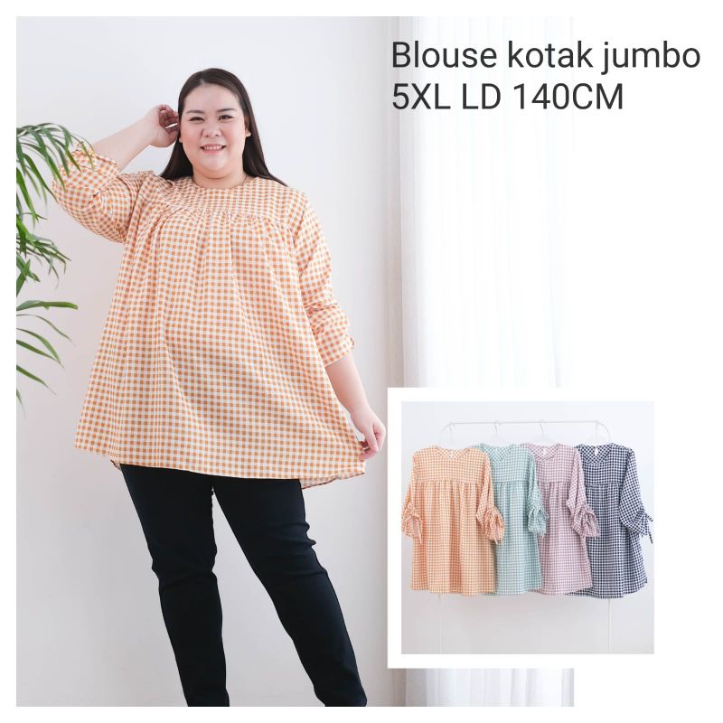 blouse kotak jumbo