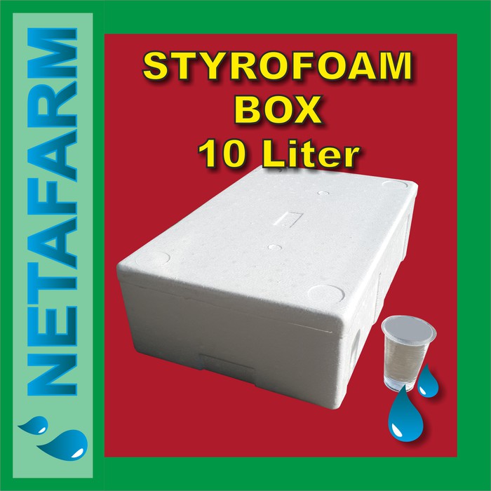 Styrofoam Box size 10 (52x35,5x18) - Wadah / Kontainer Hidroponik Wick