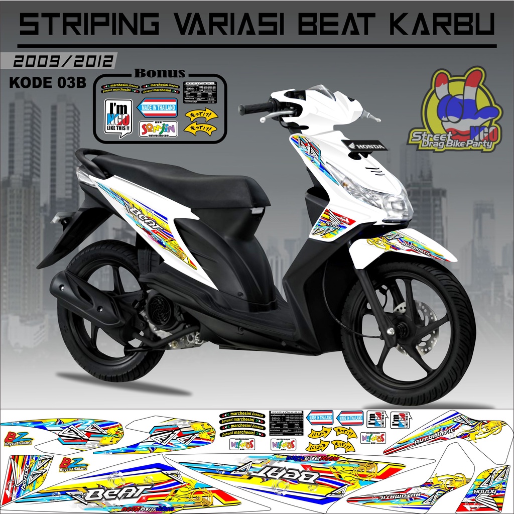 triping Beat Karbu Stiker Beat Karbu kode 03