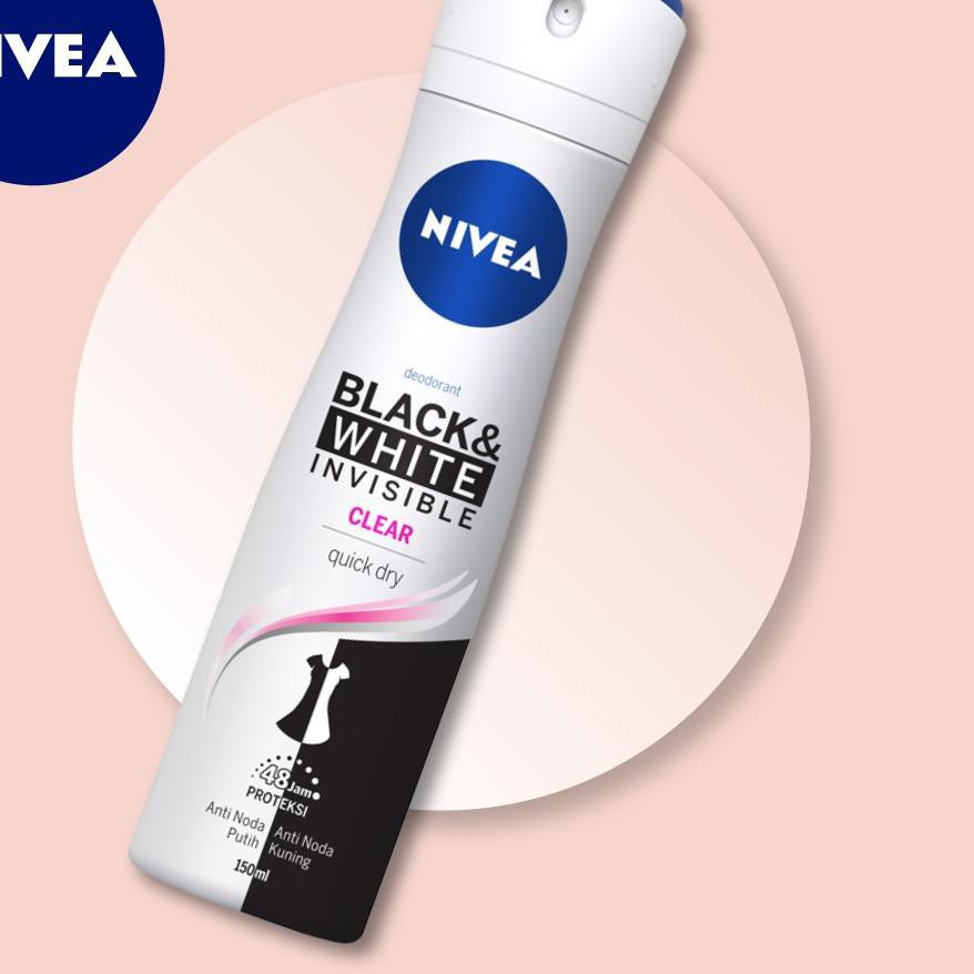 Nivea Black &amp; White Invisible Clear Deodorant Spray 150ml