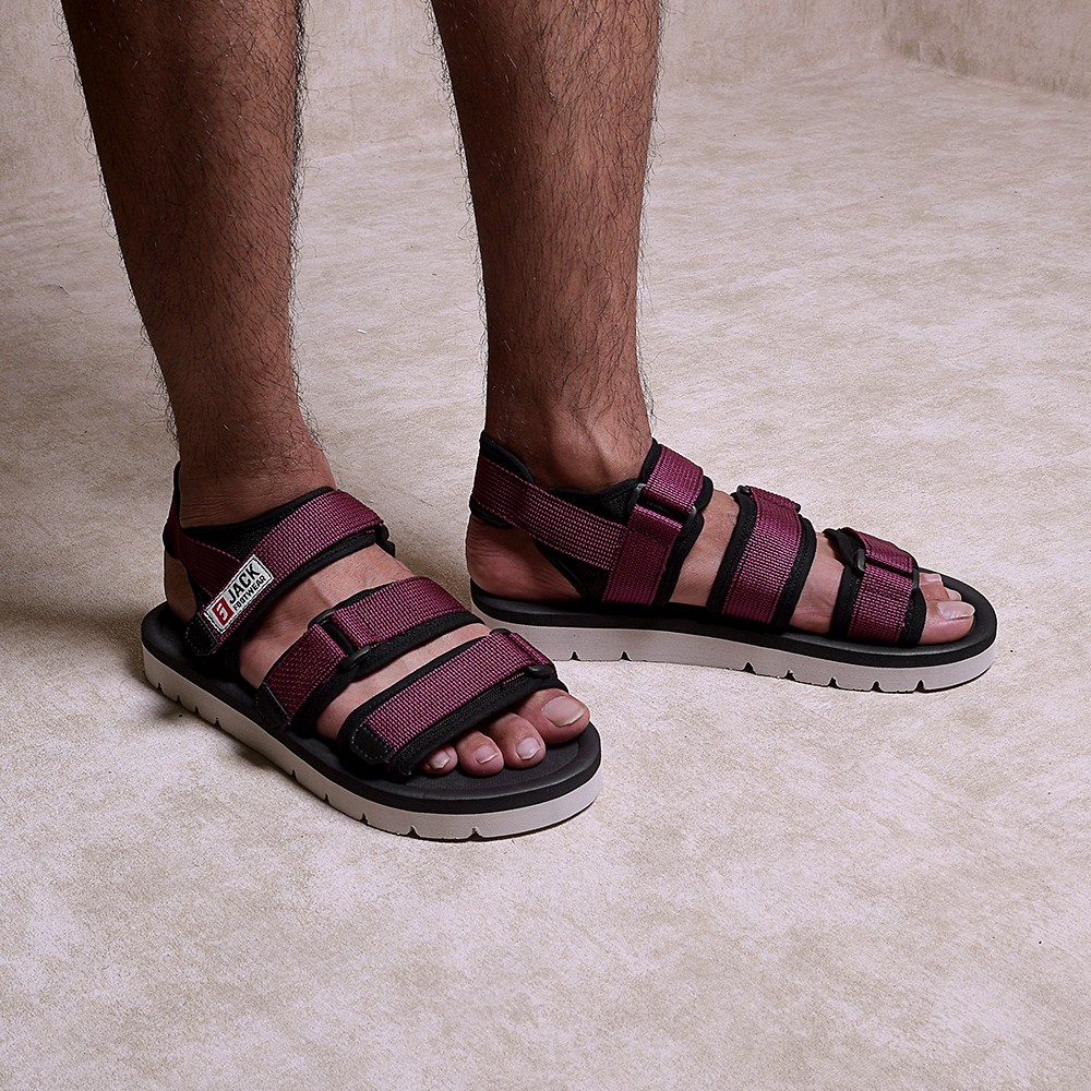 DIXIE MAROON |FORIND x Jack| Sendal Gunung Original Kulit Santai Kasual Pria Lokal Sandal Footwear