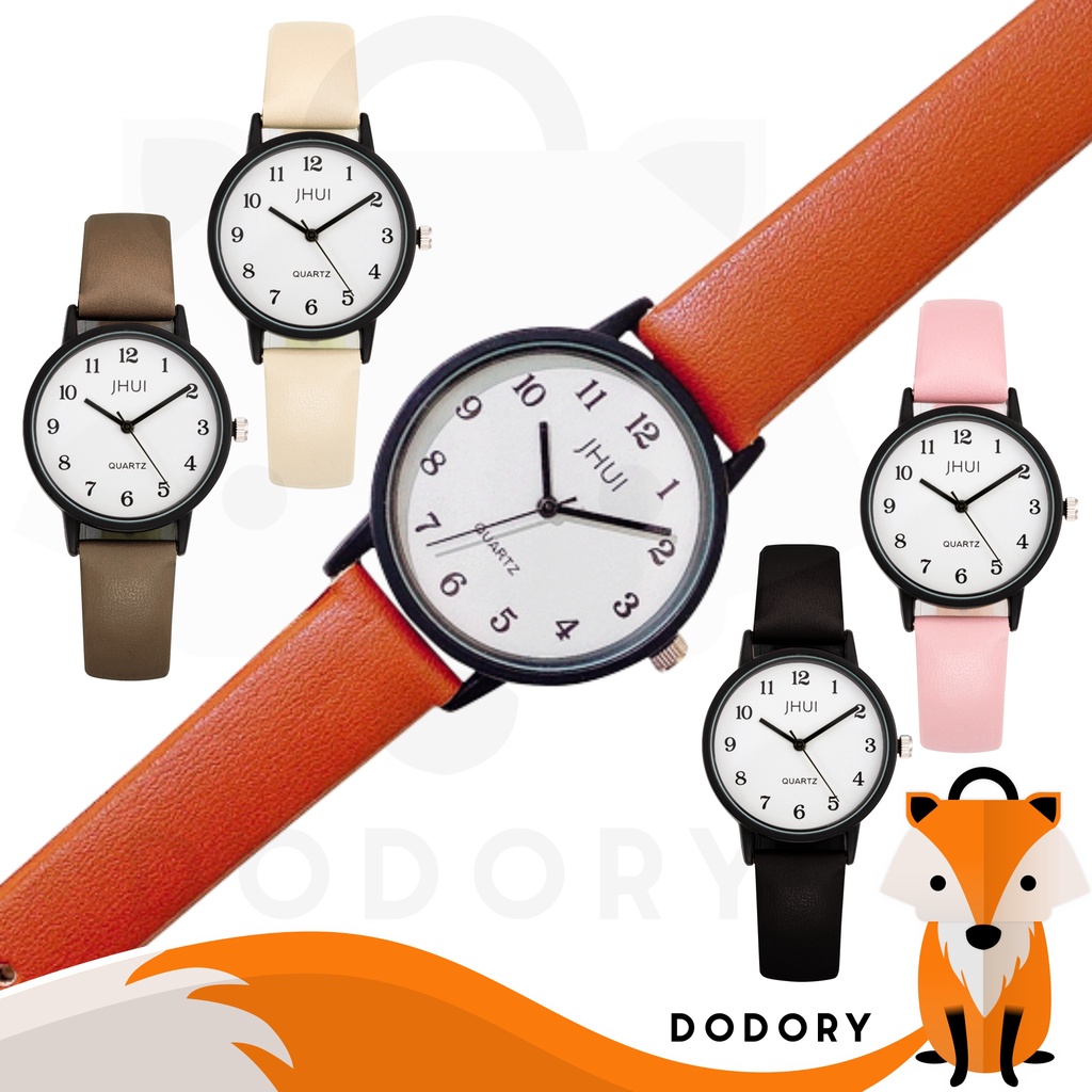 DODORY J184 Jam Tangan Analog Wanita JHUI Woman Watch Elegan PU