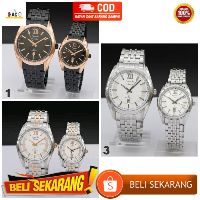 JAM TANGAN ALEXANDER CHRISTIE CRISTIE ALEXANDRE CHRISTIE CRISTIE COUPLE ORIGINAL AC8501
